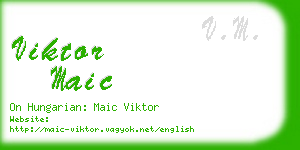 viktor maic business card